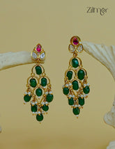 Designer Kundan Stone Hanging Earrings (color option)- SN1012161